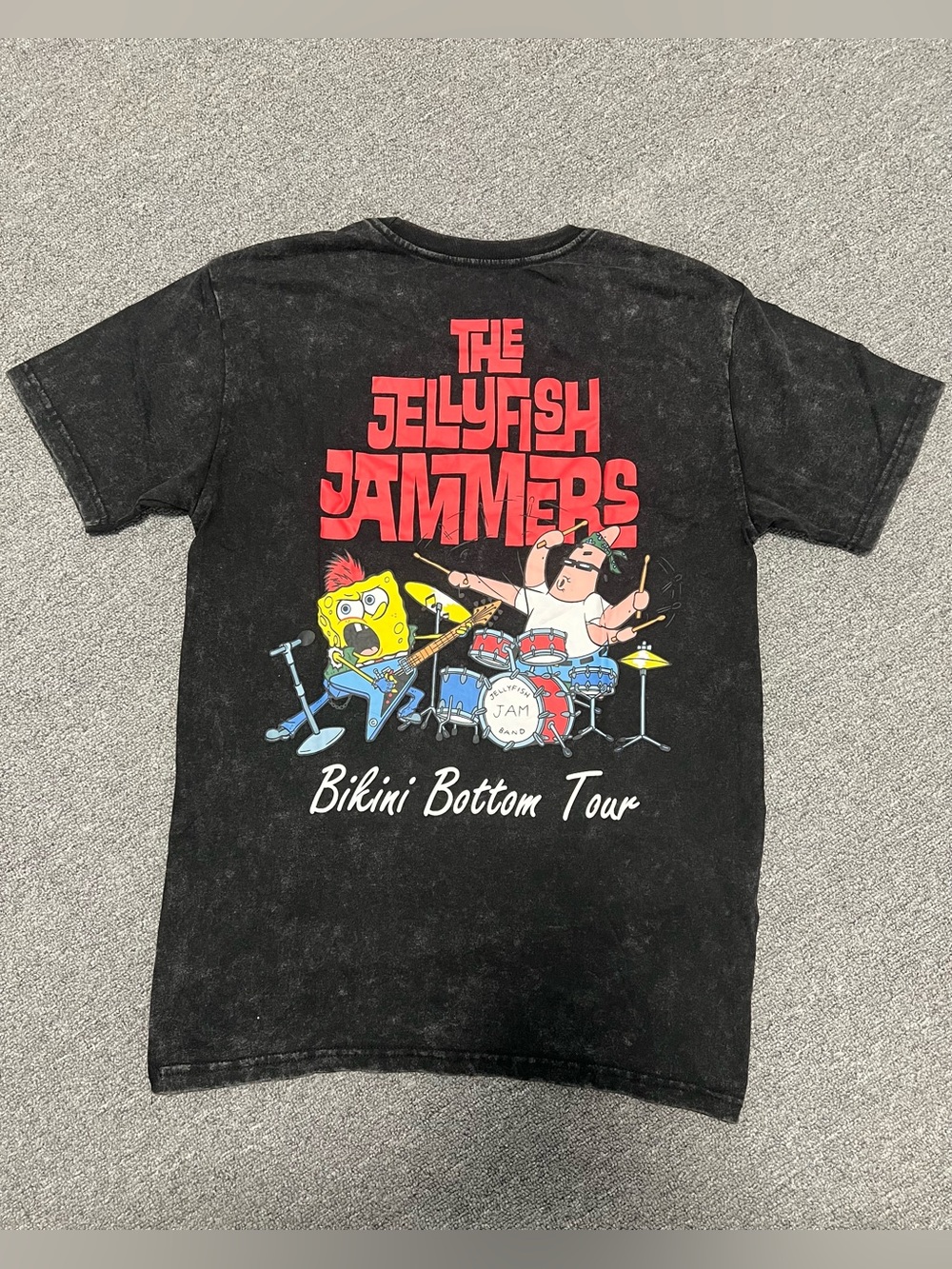 Nickelodeon Black SpongeBob 'The Jellyfish Jammers' Tee Adult Unisex S